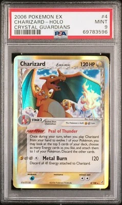 $550 • Buy PSA 9 2006 Pokemon EX Crystal Guardians 4/100 Charizard HOLO RARE