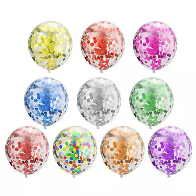 Clear Confetti Balloon 5PCS Gold Confetti Latex Balloons 12inch Party Balloons • $10.96