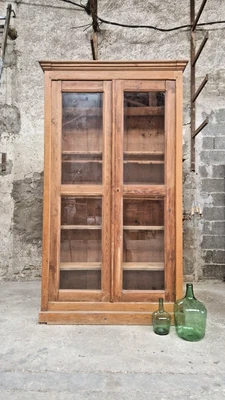 £1295 • Buy Antique French Cupboard Old Apothecary Style Cabinet Bookcase Linen Cabinet