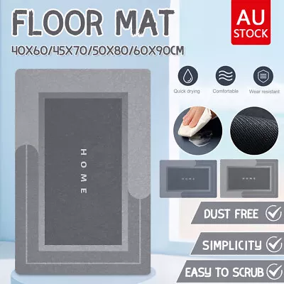 Super Absorbent Non-slip Floor Mat Quick Drying Bathroom Balcony Floor Carpet AU • $20.95