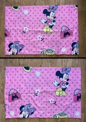 1x Toddler Size Pillowcase Minnie Mouse Pink Character Pillow Case • £4