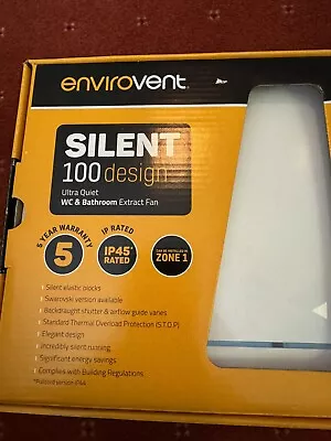 Envirovent SILENT100S 230V Designer Silent Axial Extractor Fan - White • £39