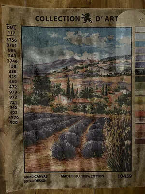 $30.99 • Buy Needlepoint Canvas 40x50 Lavender Fields Canvas Only 16x20 Inches