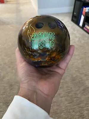 Rare Mini Bowling Ball - “Absolute Inferno” From Brunswick.  Drilled! • $39.99