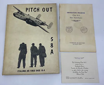 1957 Air Force Yearbook Class 58-A Stallings AFB Aviation Training Graduation • $44.49