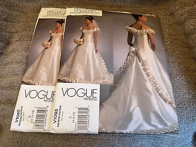 Vogue Pattern V1095 Ms BELLVILLE SASSOON Floor Length Wedding Dress W/Underskirt • $6.25