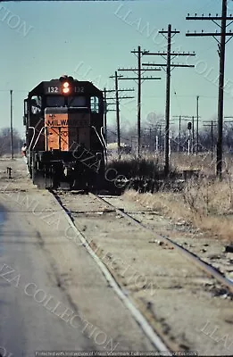 Original Slide Milwaukee Road SD40-2 At Byron IL Dec 1984 • $5