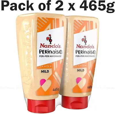 Nando's Perinaise Peri-Peri Mayonnaise Mild Squeezy Mayo Sauce Pack Of 2 X 465g • £11.45