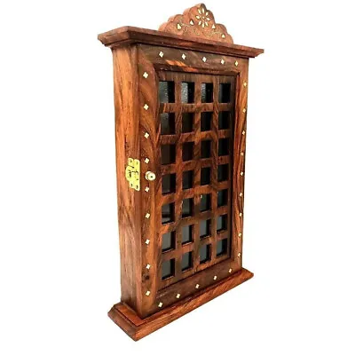 Vintage Wooden Key Holder Solid Wood Best Key Box Wooden Antique Key Cabinet • $58.50