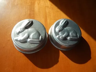 Vintage EASTER Bunny Rabbit Cake Pastry Tin Molds 3  Lot 2 • $7.76