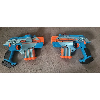 Nerf Lazer Tag Phoenix LTX Blue & Orange 2-Players Laser Blaster Pistol Guns • £67.99