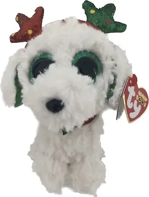 TY Beanie Boos - SUGAR Christmas Dog (Glitter Eyes) (6 Inch) MINT WITH MINT TAGS • $24.95