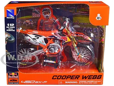 Ktm 450 Sx-f #2 Webb  Red Bull Racing  1/12 Model Motorcycle By New Ray 58353 • $23.99