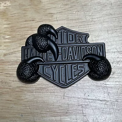 Harley Davidson 3D Eagle Claw Emblem Metal Black Sticker Decal Tag Auto Bike HD • $14.99