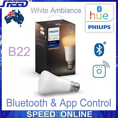 Philips HUE White Ambiance Single Bulb A60 - Bluetooth/App/WiFi Controls - B22 • $59.50