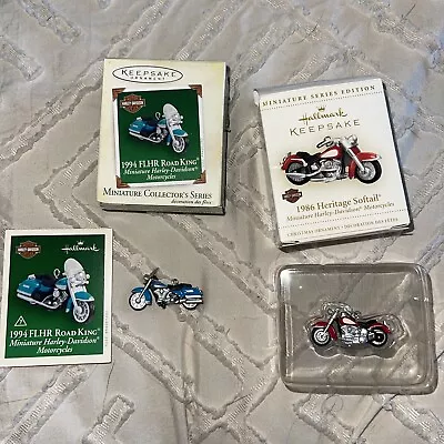 Hallmark Keepsake Harley Davidson Miniature Motorcycles Ornaments Christmas  • $20