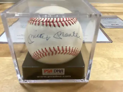 Mickey Mantle Yankees Signed Ball Grade 8 Signature PSA LOA • $999