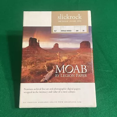 Moab Paper Slickrock Metallic Pearl 260  ~ 5x7 [24sheets] Single Sided (C) • $29.99