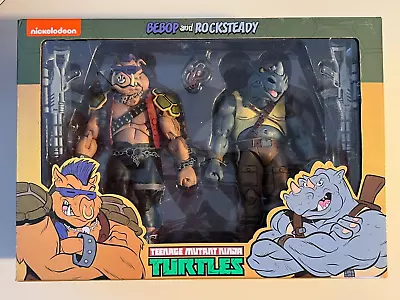 Bebop & Rocksteady Neca TMNT Cartoon Series 2 Pack Turtles: New: Damaged Window! • £41