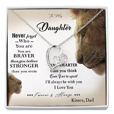 Lion Necklace To My Daughter NecklaceI Love You Forever & Always Gift From Dad • $28.99