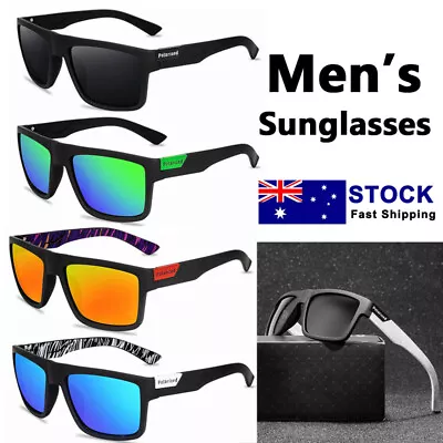 $11.93 • Buy Polarized Mens Sunglasses Polarised  Square Frame Sports Driving Glasses