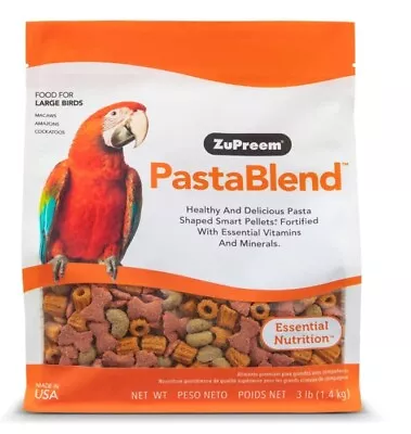 ZUPREEM Pasta Blend 3lb Pellets Macaw Cockatoo Diet Food   • $32.99