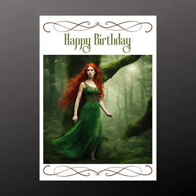 Birthday Card Personalise Option Seeded Goddess Brigid Celtic Pagan Wiccan • £2.99