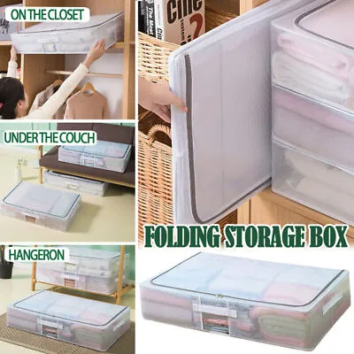 Folding Storage Box Bed Under Drawer Container Waterproof Clothes Storage Box UK • £6.39