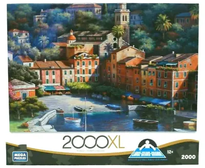 Italian Village Harbor Large Mega Puzzles 2000 Piece Puzzle 26.75  X 39  NEW • $13.88