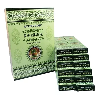 Ayurvedic Nag Champa Masala Incense Sticks Agarbatti Pack Of 12X15gm Each • $23.99