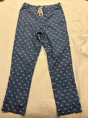Men's Vineyard Vines Whale Christmas Holiday Flannel Pajama Pants Blue Medium • $3.99