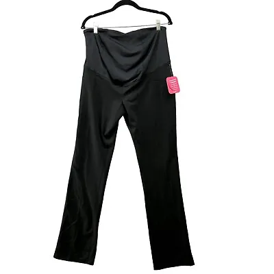 NWT Isabel Maternity Dress Pants Yoga Pants Size 8 Boot Cut Black Work Career • $24.99