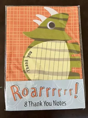 Meri Go Round Dinosaur Dino Thank You Notes & Envelopes Pack Of 8 New! • $7.97