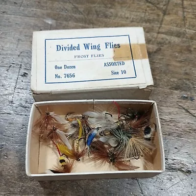 Divided Wing Flies Frost Fliers Fishing Vintage Lures With Box Size 10 #7656 • $29.99