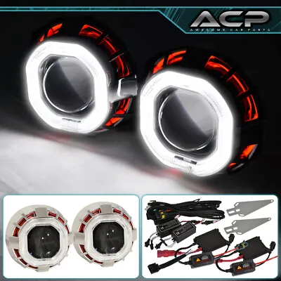 For Toyota Retrofit HID Bi Xenon Projector Set Headlight Dual Halo Angel Eye Red • $55.99