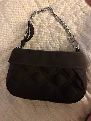 Vera Bradley Quilted Dark Brown Wristlet Chain Coin Mini Purse Bag Wallet  • $6.99