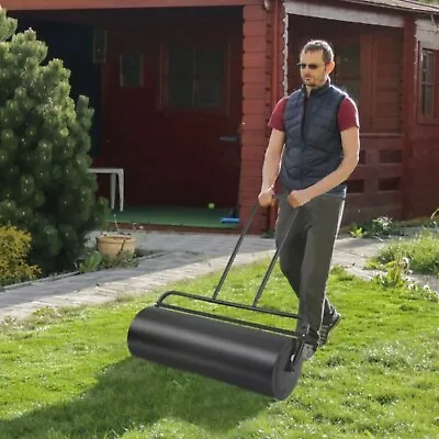 63L Heavy-Duty Grass Roller Water Sand Filled Outdoor Garden Roller With Handle • £89.97