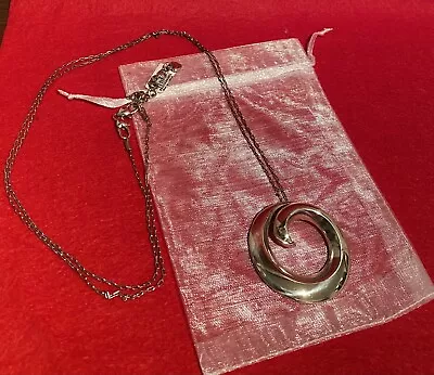 NWT Brighton MUSE Silver Convertible Pendant LONG Necklace MSRP $58 Storage Bag • $30