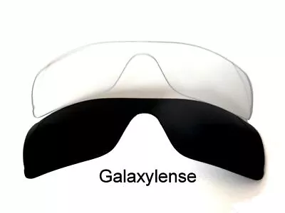 Galaxy Replacement Lenses For Oakley Batwolf Black&Clear Polarized 100%UVAB 2Set • $12.58