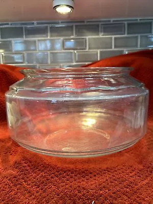 Large Mid Century  9.75” D X 7.5” T Glass Fish/turtle Bowl 1960s? • $35.99