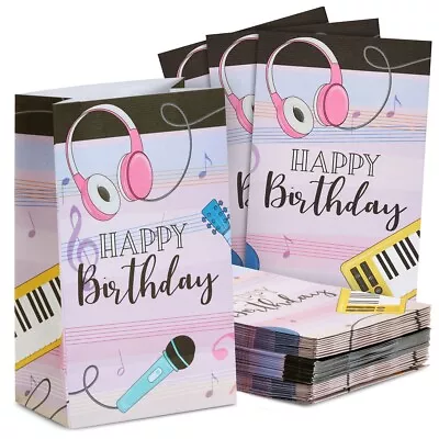 36 Pack Happy Birthday Music Party Favor Bags For Goodies Gifts Treats • $20.89