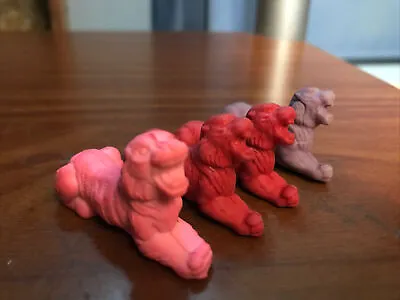 Bundle Of 4x Vintage 3D Tiger Animal Erasers 🐅 • £4.99