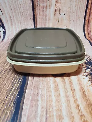 Vtg Rubbermaid Servin Saver Sandwich Container #1-2 Cups (470 ML)-Tan W/ Brown • $10