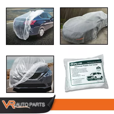 1PC Clear Temporary Universal Disposable Car Cover Rain Dust Garage Cover PE New • $10.48
