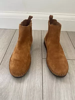 Clarks Somerset Olso Chelsea Tan Suede Boots UK Size 5.5D Worn Twice • £26