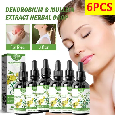 6PCS Dendrobium & Mullein Extract -Powerful Lung Cleanse & Respiratory Herbal US • $19.52