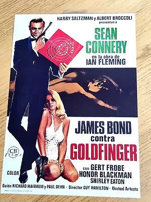 Vintage Classic Film Movie Cinema James Bond 007 Goldfinger Sean Connery Poster • £0.99