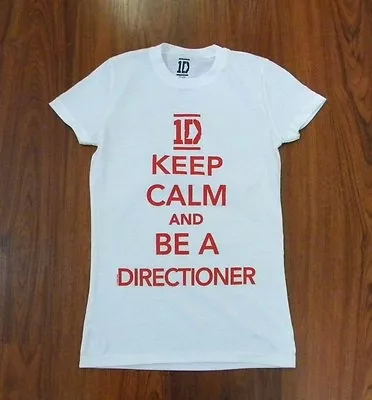 Juniors NEW One Direction 1D Keep Calm And Be A Directioner T-Shirt • £10.40
