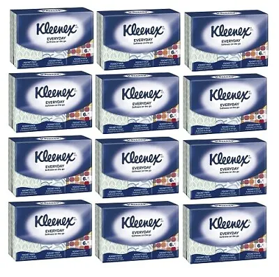 12 X Kleenex Everyday Softness On The Go Pocket Pack Facial Tissue 6 Packs • $64.94