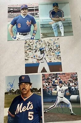 1986 New York Mets Signed 8x10 Photo Lot (5) Autographed • $23.99